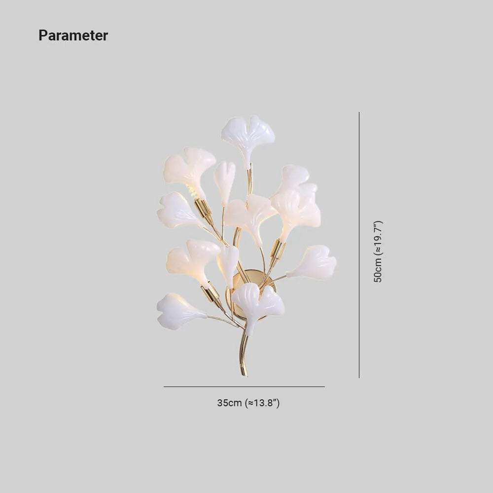 Olivia Decorative Flower Ceramic Wall Lamp Bedroom - Letslighting