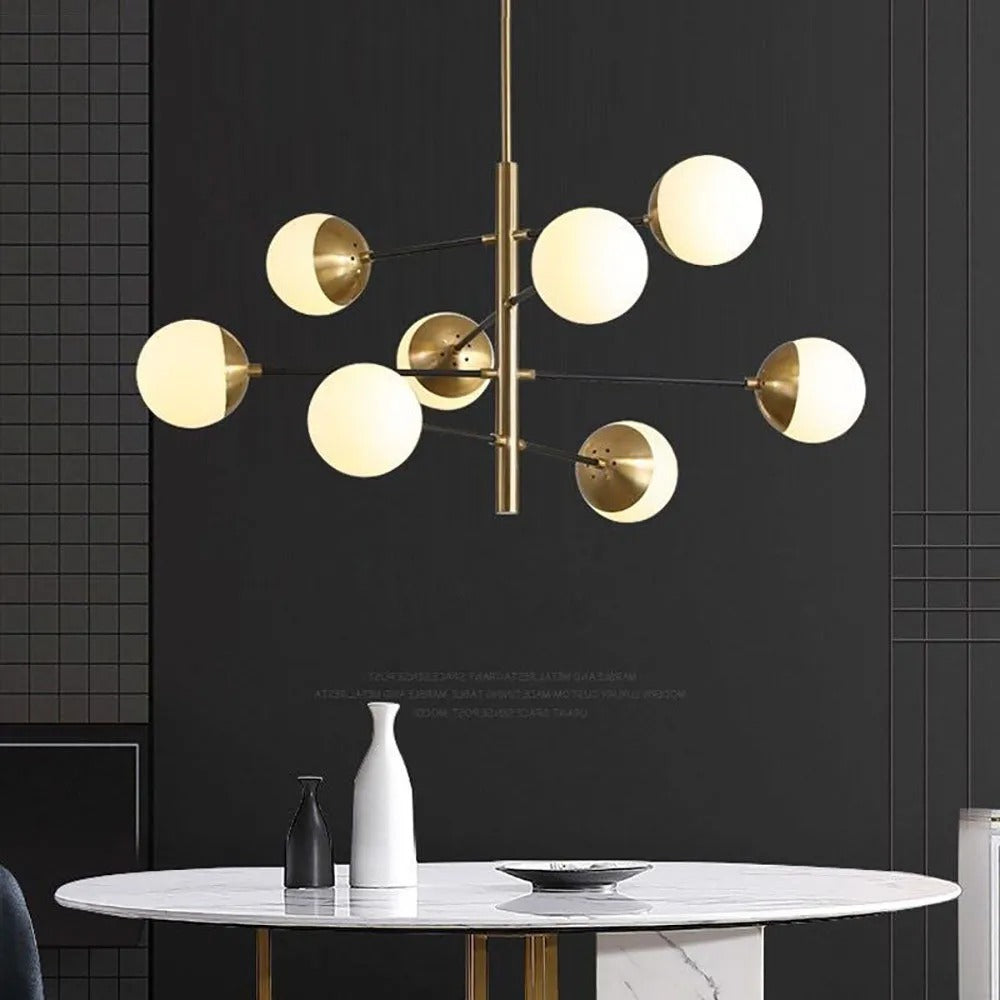 Valentina Nordic Multi Globe Metal Glass Pendant Light