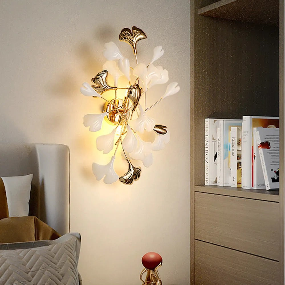 Olivia Decorative Flower Ceramic Wall Lamp Bedroom - Letslighting