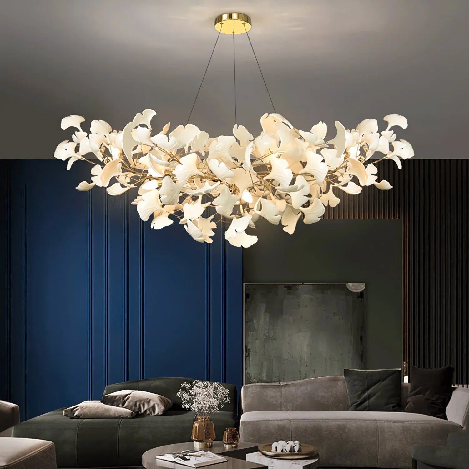 Olivia Luxury Chandelier Ceramics Living Room U Arc Shape - Letslighting