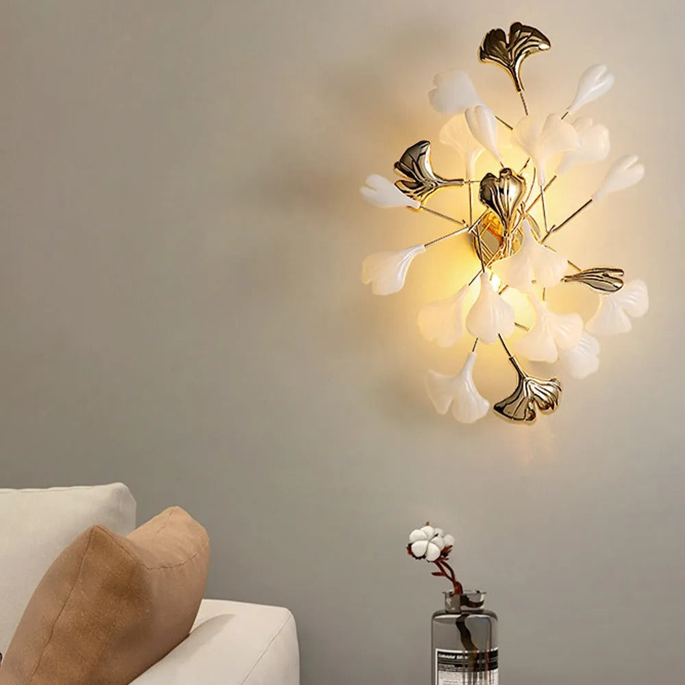 Olivia Decorative Flower Ceramic Wall Lamp Bedroom - Letslighting