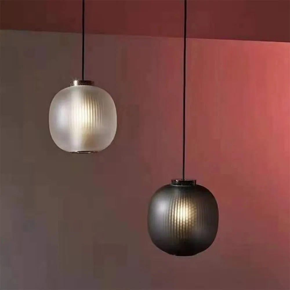 Valentina Frosted Glass Cylinder Pendant Light Sandy Metal Glass