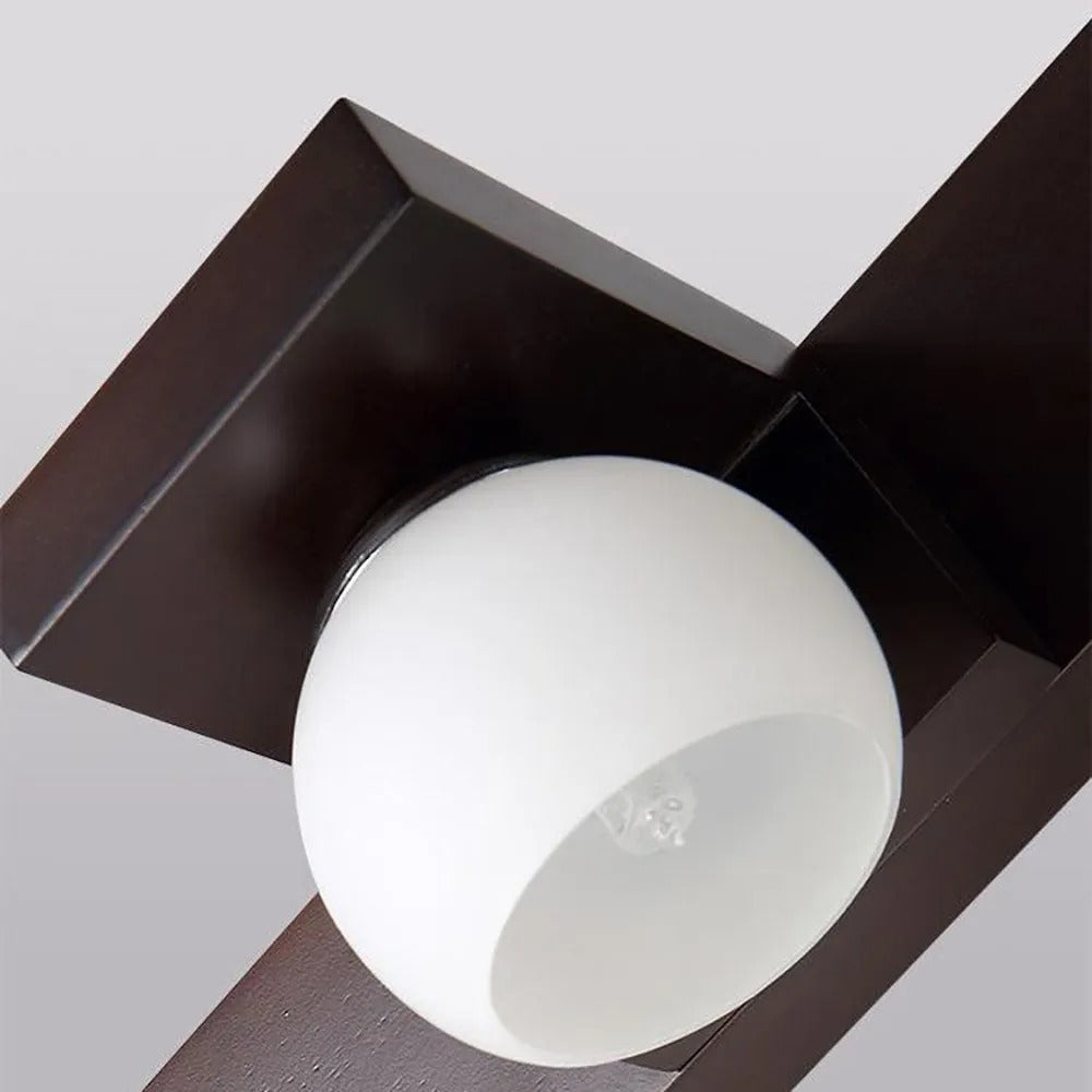Muto Vintage Mirror Front Vanity Wall Lamp Wood Glass