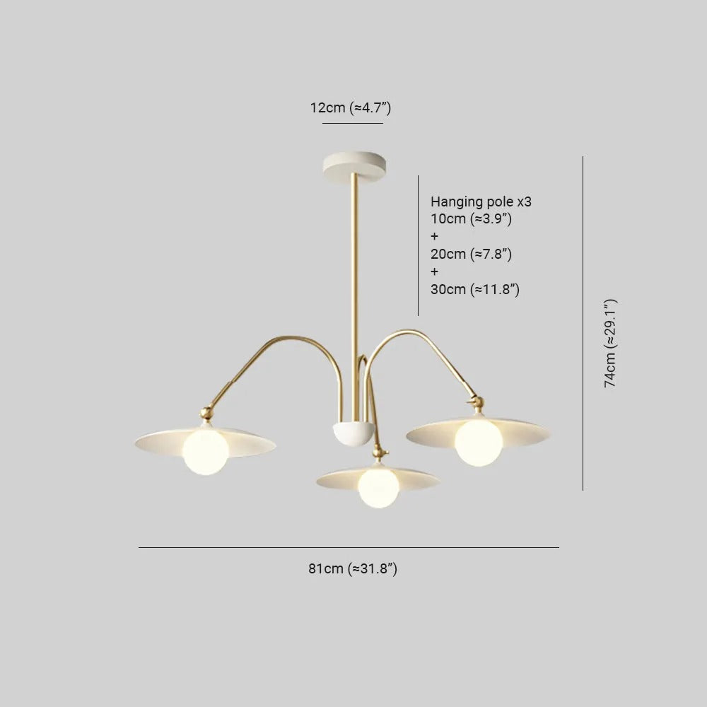 Arisha Minimalist Blown Metal Pendant Light