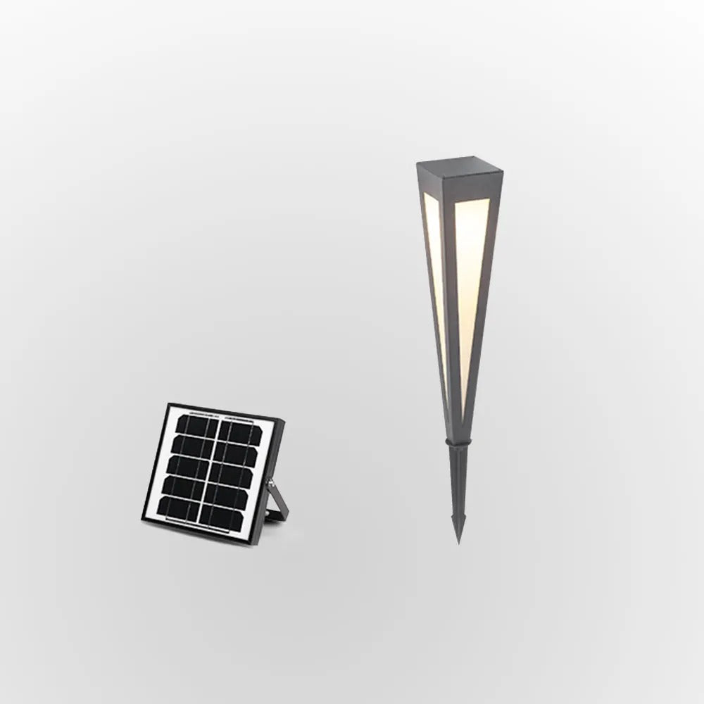 Valentina Modern Trigonal Linear Solar Outdoor Path Light