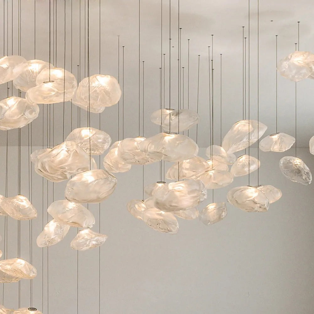 Avi Minimalist Spherical Metal/Glass Pendant Light, 3 Color