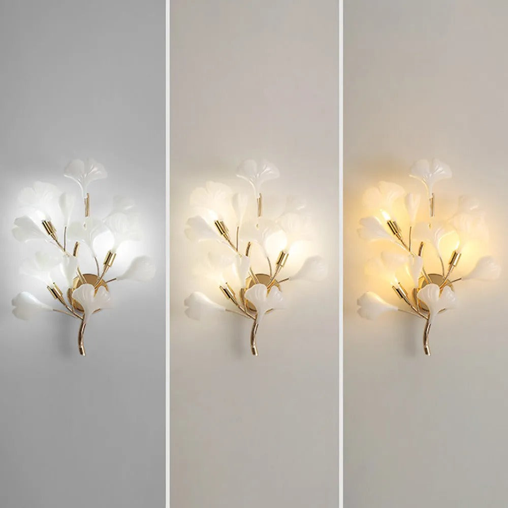 Olivia Decorative Flower Ceramic Wall Lamp Bedroom - Letslighting