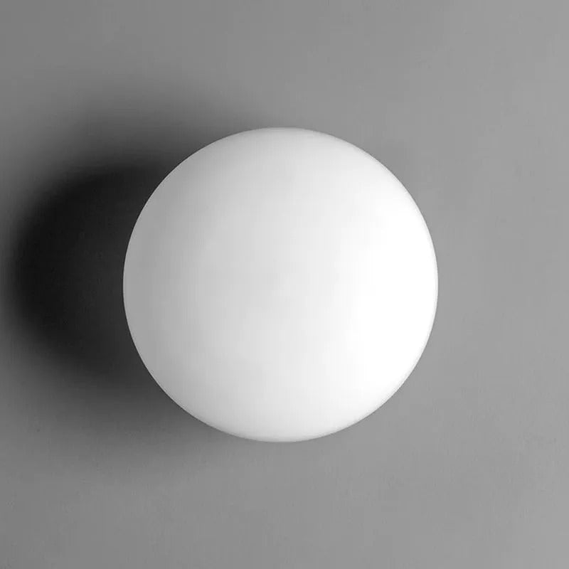 Valentina Modern Globe Shape Vanity Metal Glass LED Wall Lamp