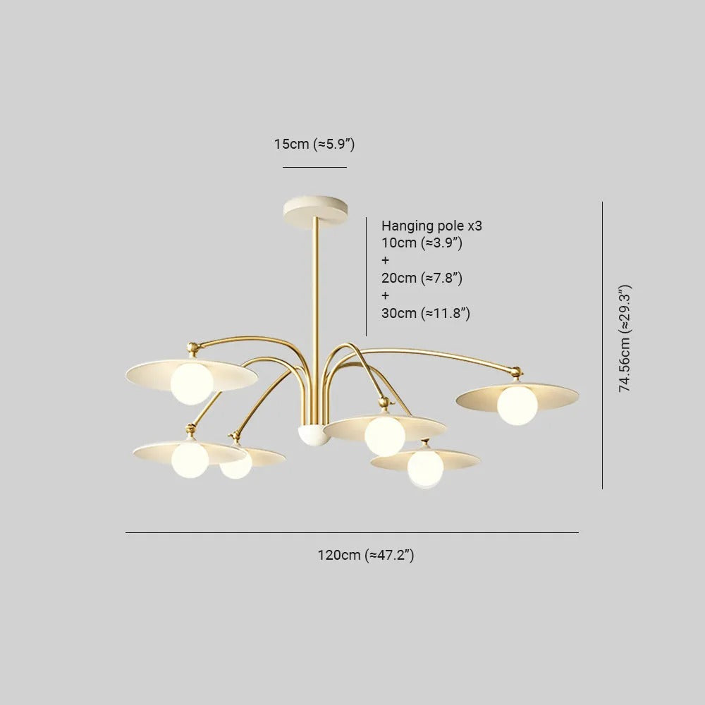 Arisha Minimalist Blown Metal Pendant Light