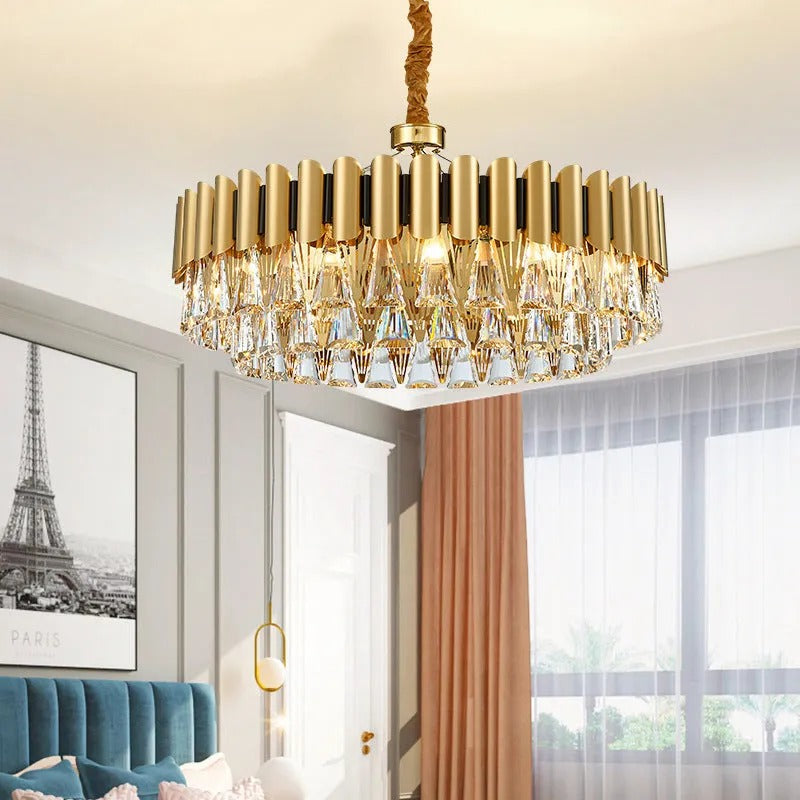 Kristy Postmodern Nordic Round Crystal Chandelier