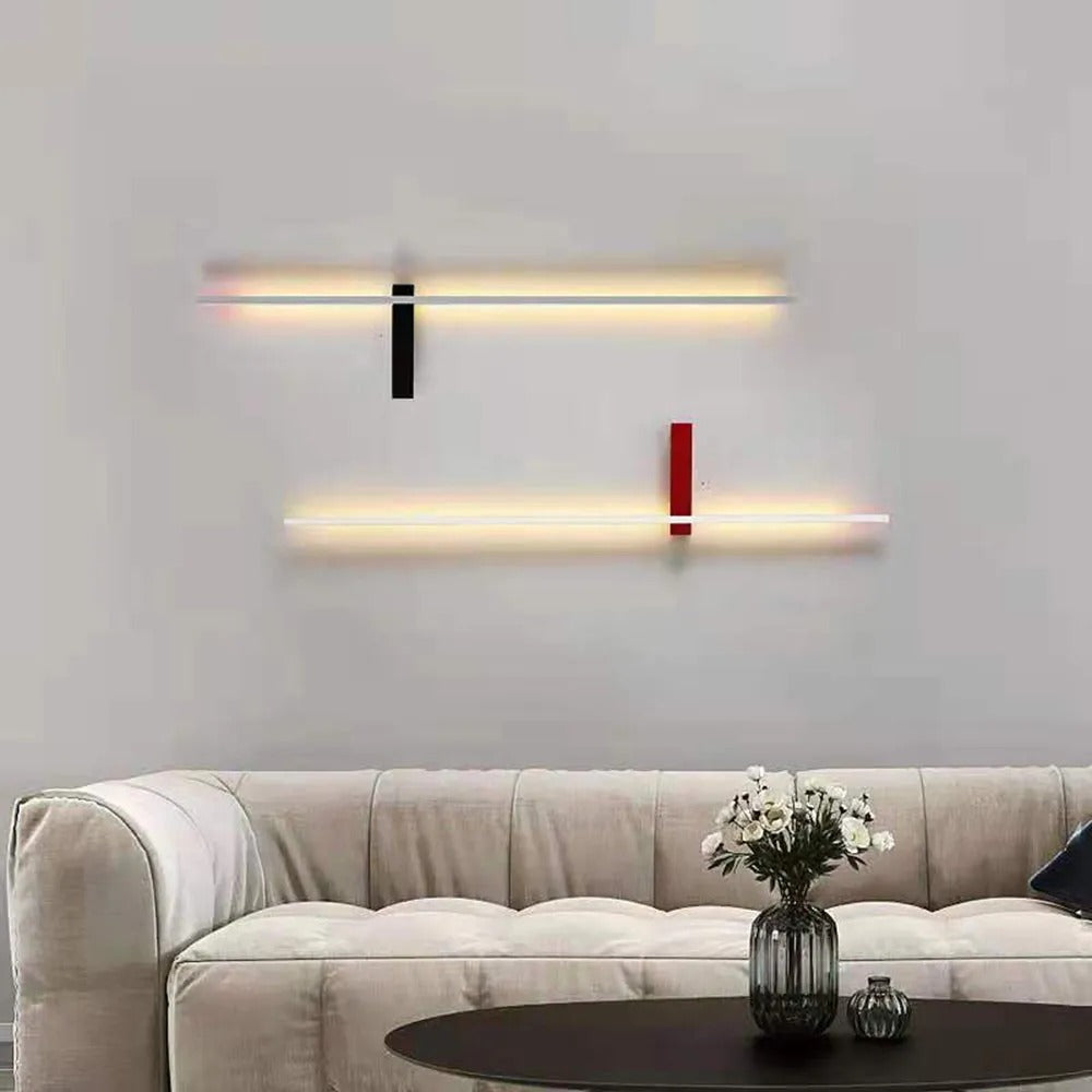 Arisha Minimalist Linear Multi-Color Indoor Wall Lamp Metal Bedroom Lving Room