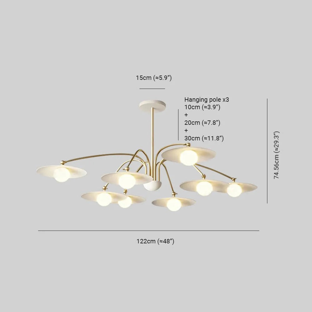 Arisha Minimalist Blown Metal Pendant Light