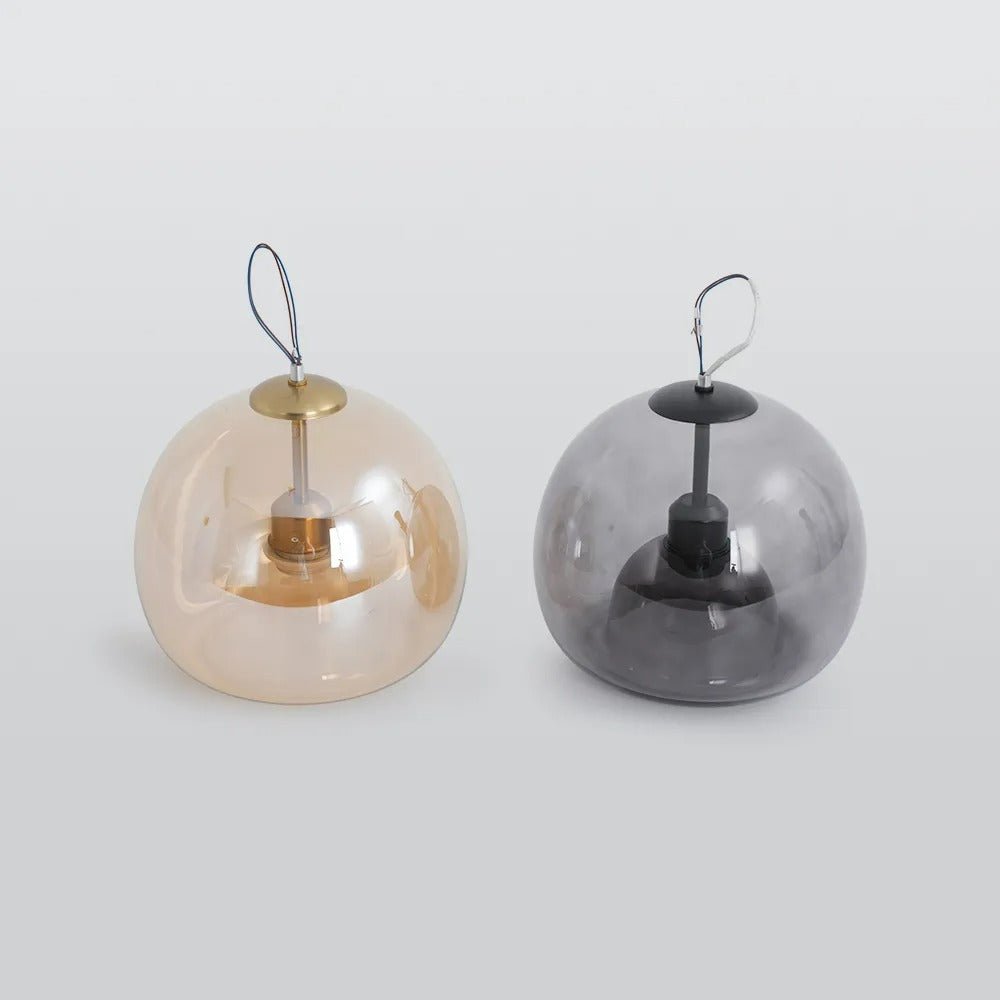 Arisha Modern Dome Glass Semi-Flush Mount Ceiling Light Pendant Light