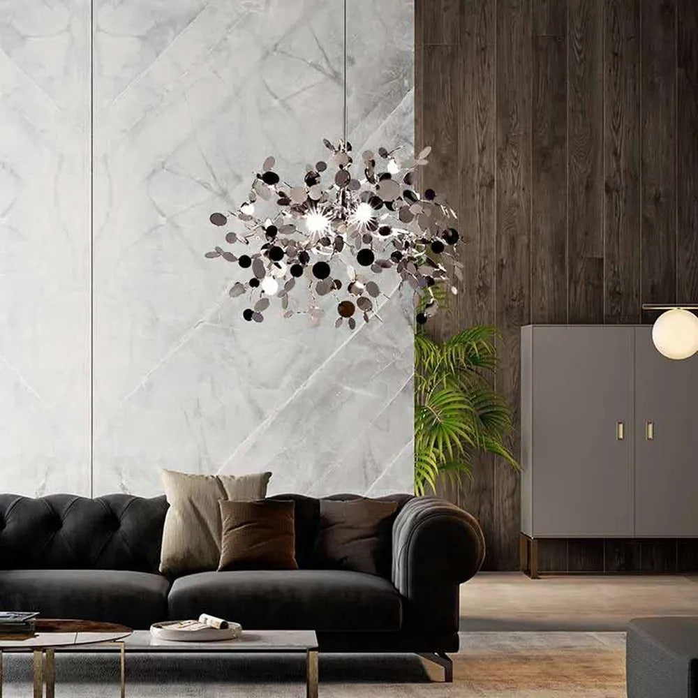 Olivia Artsy Classy Cluster Fireworks Pendant Light Metal