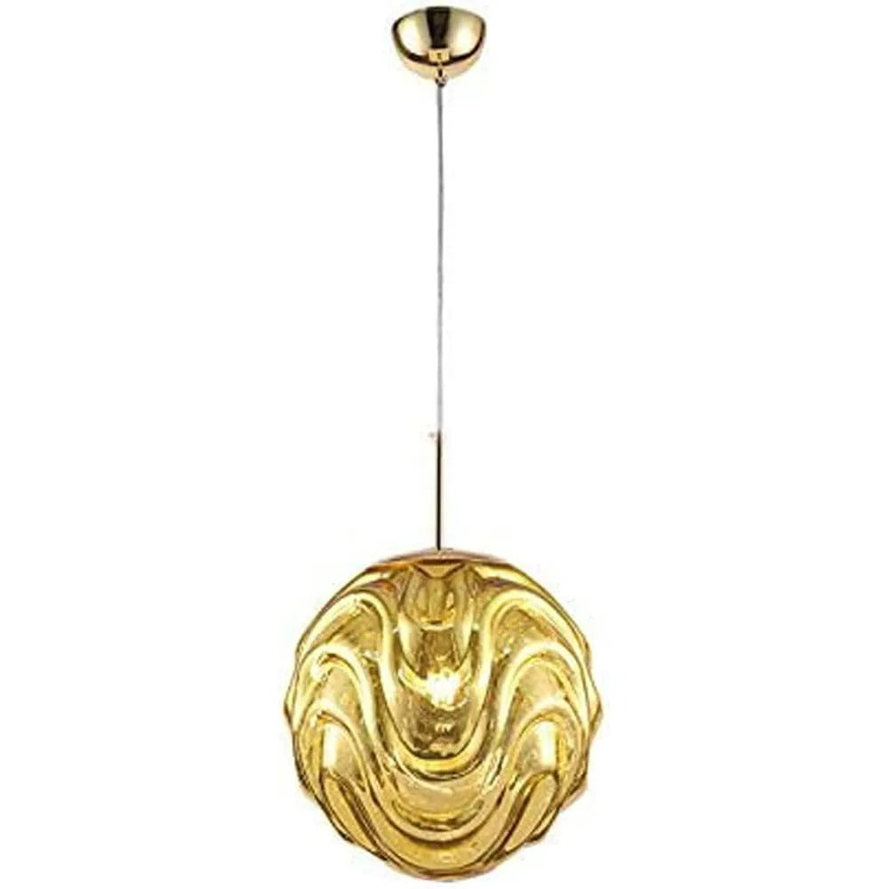 Valentina Modern Sphere Pendant Light Glass Gold/Black Dining Room