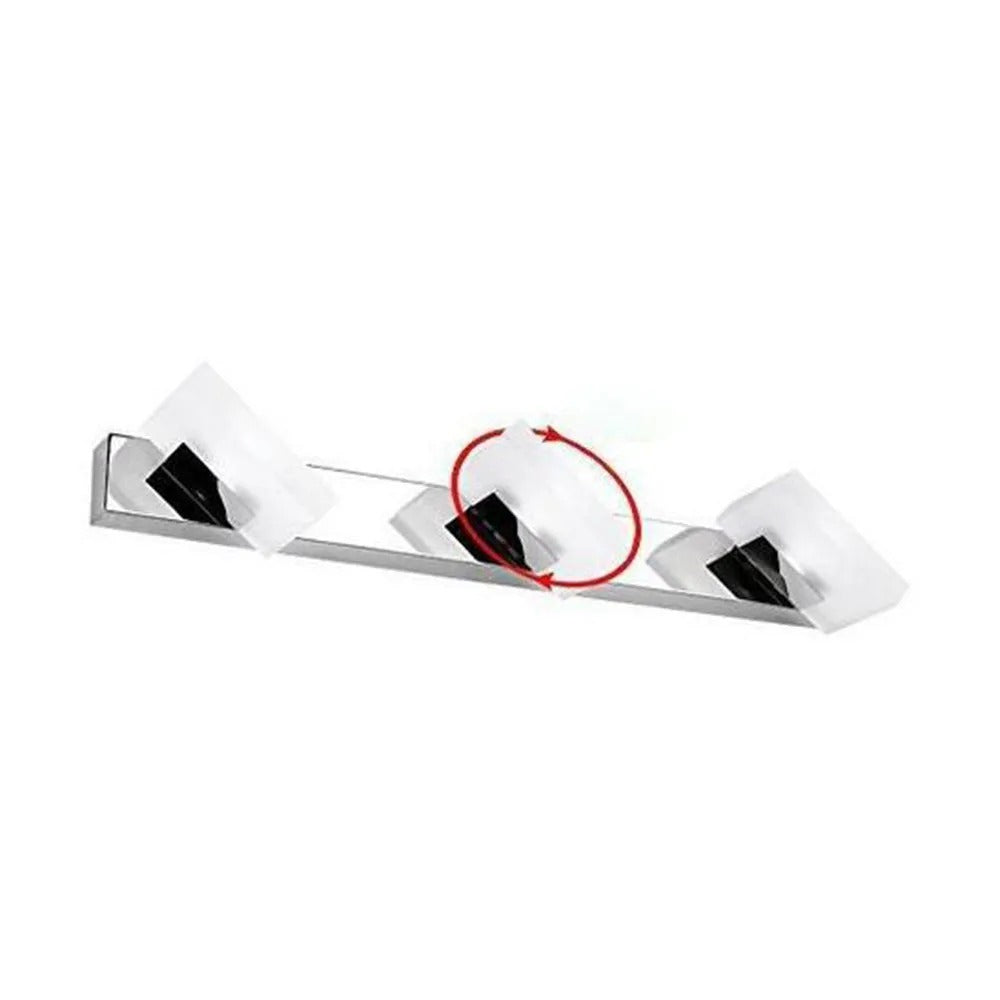 Arisha Modern Square Mirror Front Vanity Metal Wall Lamp