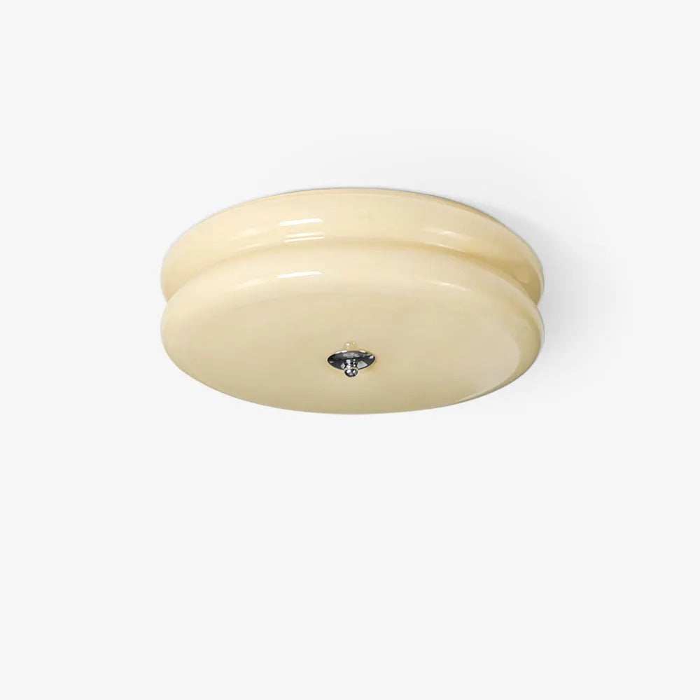 ValentinaVintage Round Flush Mount Ceiling Light Two Layer