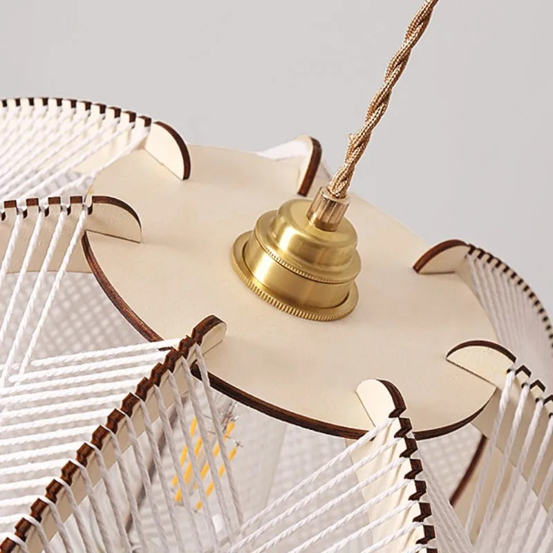 Ritta Retro Round LED Pendant Light Rope Dining Room Living Room - Letslighting