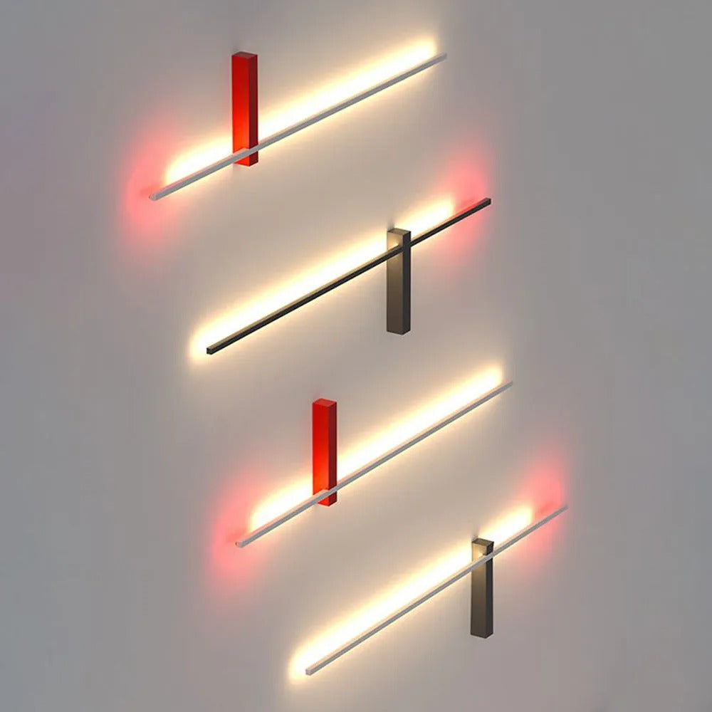 Arisha Minimalist Linear Multi-Color Indoor Wall Lamp Metal Bedroom Lving Room