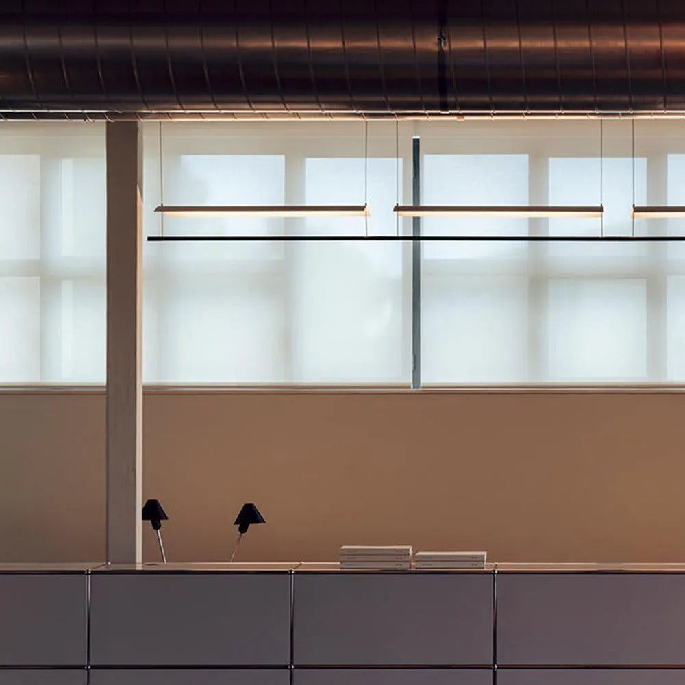 Arisha Minimalist Linear Metal Pendant Light Flat Curved