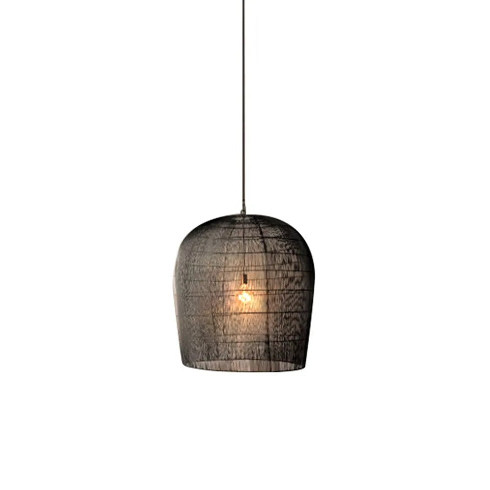Ritta Wabi Sabi Bird Cage Rattan Metal Pendant Light