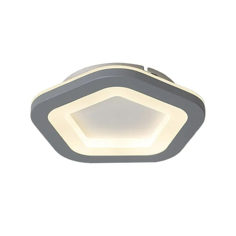 Arisha Modern Flower Metal Flush Mount Ceiling Light Gray