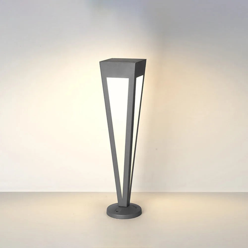 Valentina Modern Trigonal Linear Solar Outdoor Path Light