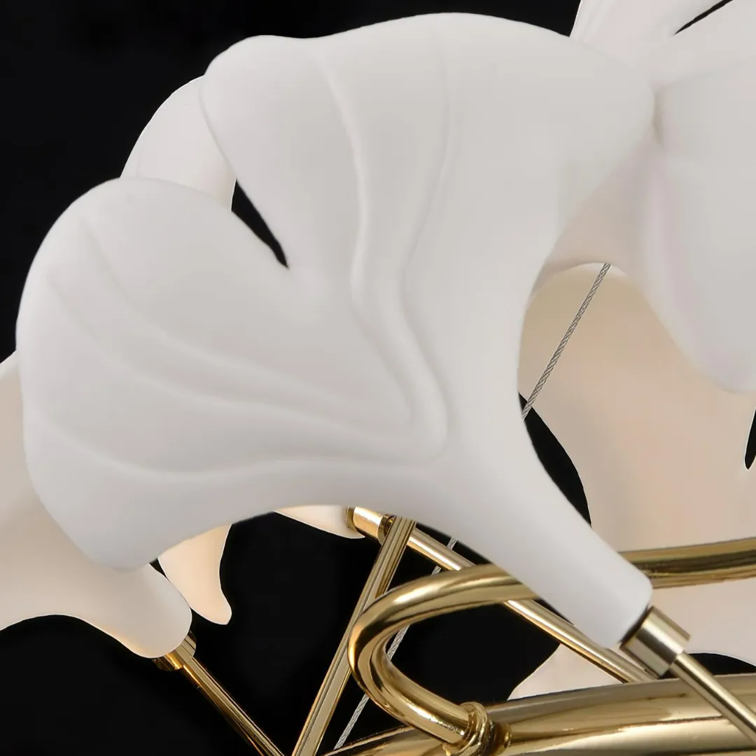 Olivia Modern Staircase Chandelier Metal & Ceramic