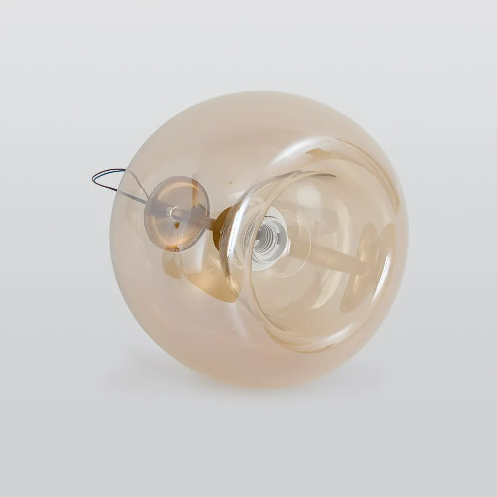 Arisha Modern Dome Glass Semi-Flush Mount Ceiling Light Pendant Light