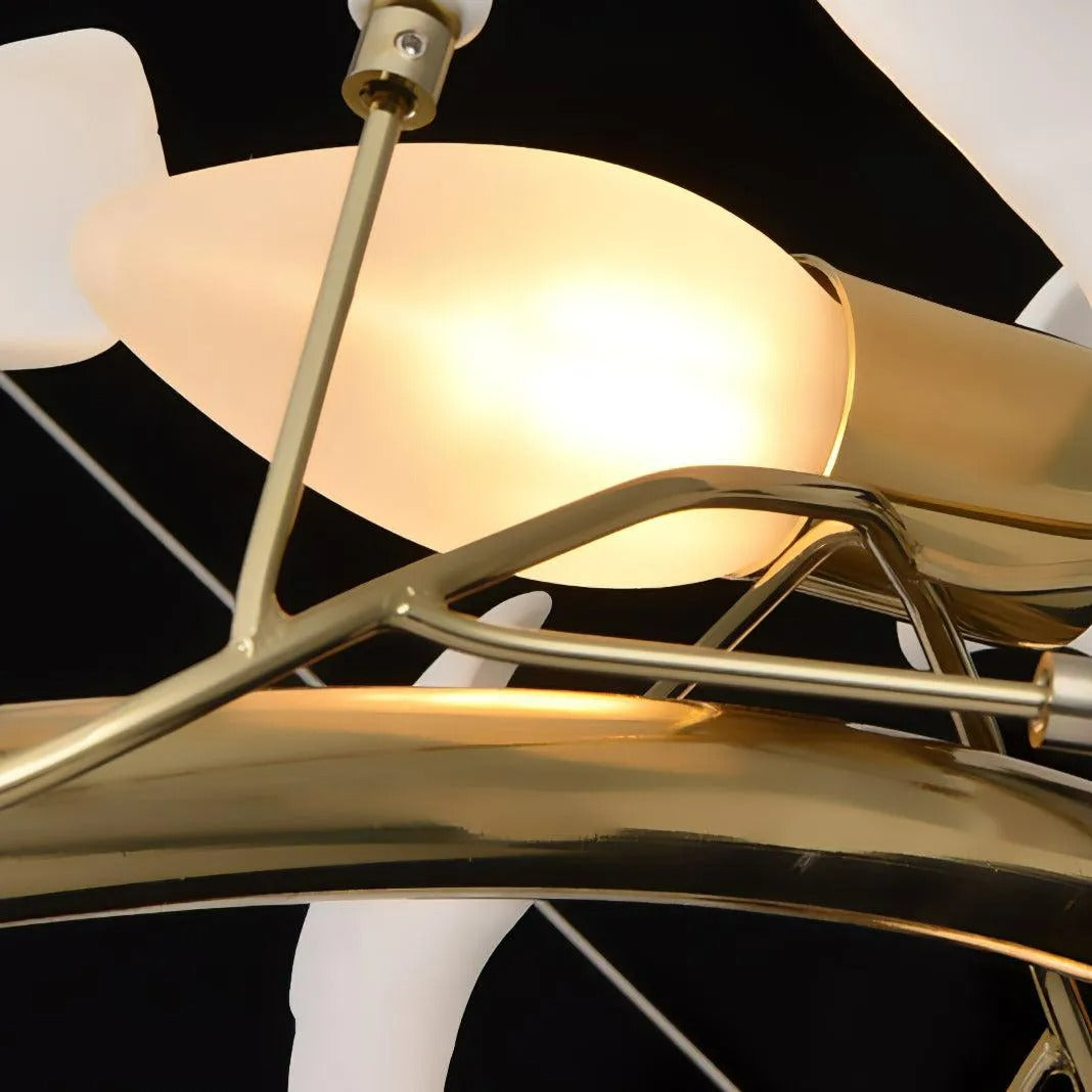 Olivia Modern Staircase Chandelier Metal & Ceramic