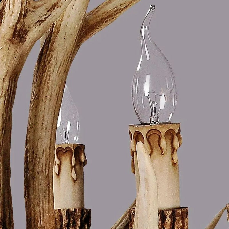 Epoch Retro Deer Horn Resin Chandelier Living Room - Letslighting