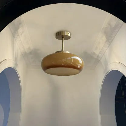 Arisha Modern Semi Flush Mount Ceiling Light, Round - Letslighting