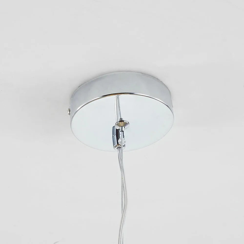 Avi Minimalist Spherical Metal/Glass Pendant Light, 3 Color