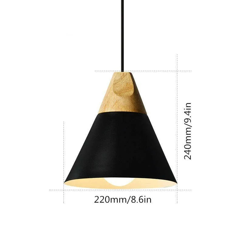 Valentina Multi-Shaped Wood And Pendant Light, 6 Colors - Letslighting