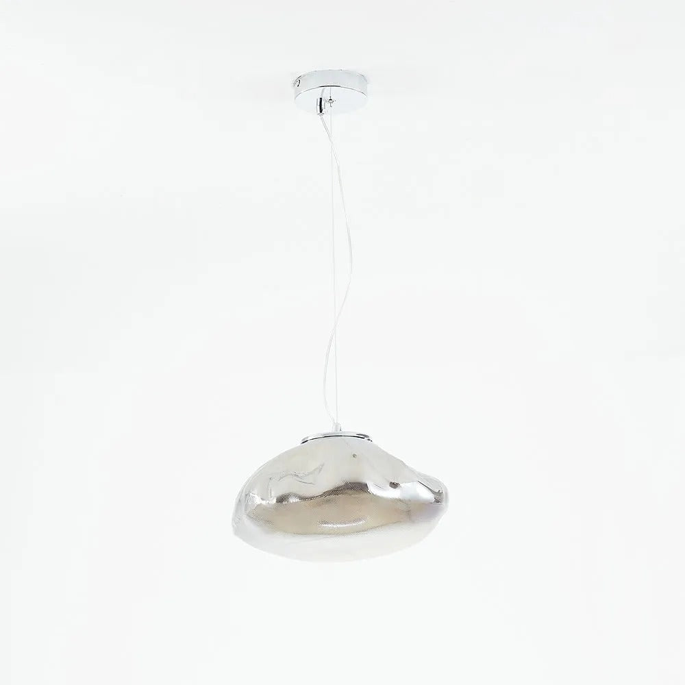 Avi Minimalist Spherical Metal/Glass Pendant Light, 3 Color