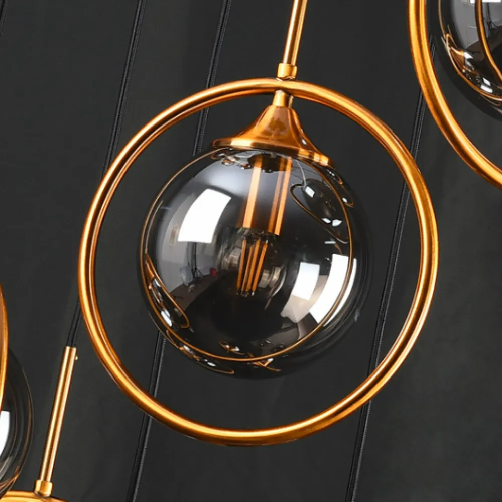 Valentina Modern Spiral Ball Glass Staircase Chandelier - Letslighting