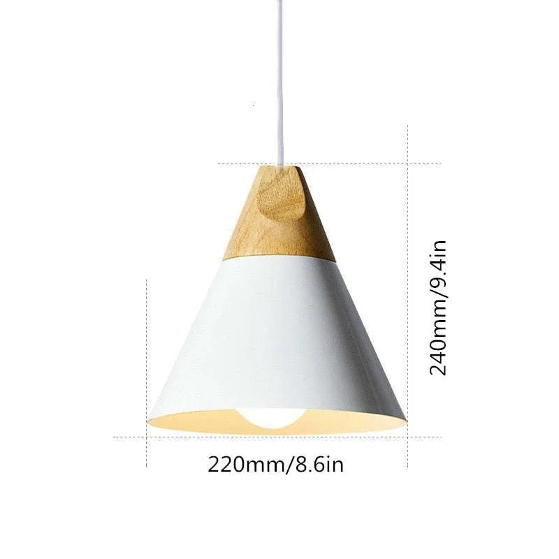 Valentina Multi-Shaped Wood And Pendant Light, 6 Colors - Letslighting