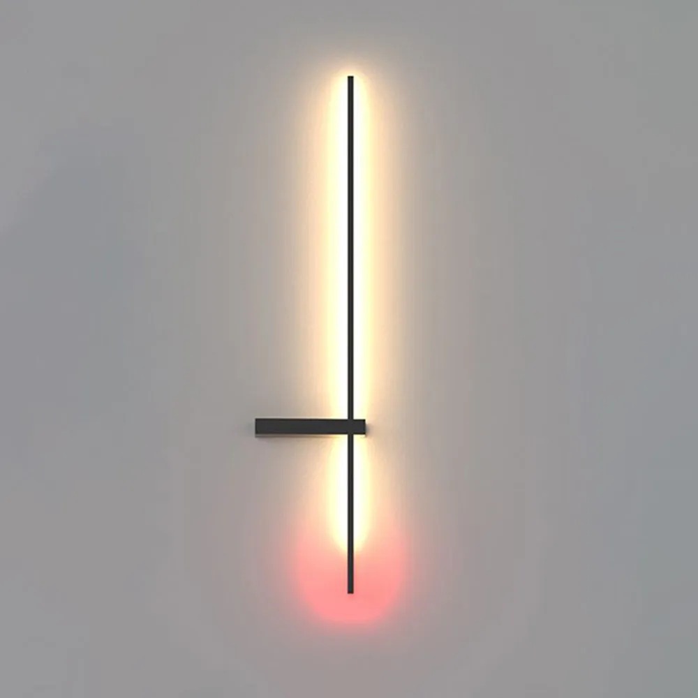 Arisha Minimalist Linear Multi-Color Indoor Wall Lamp Metal Bedroom Lving Room
