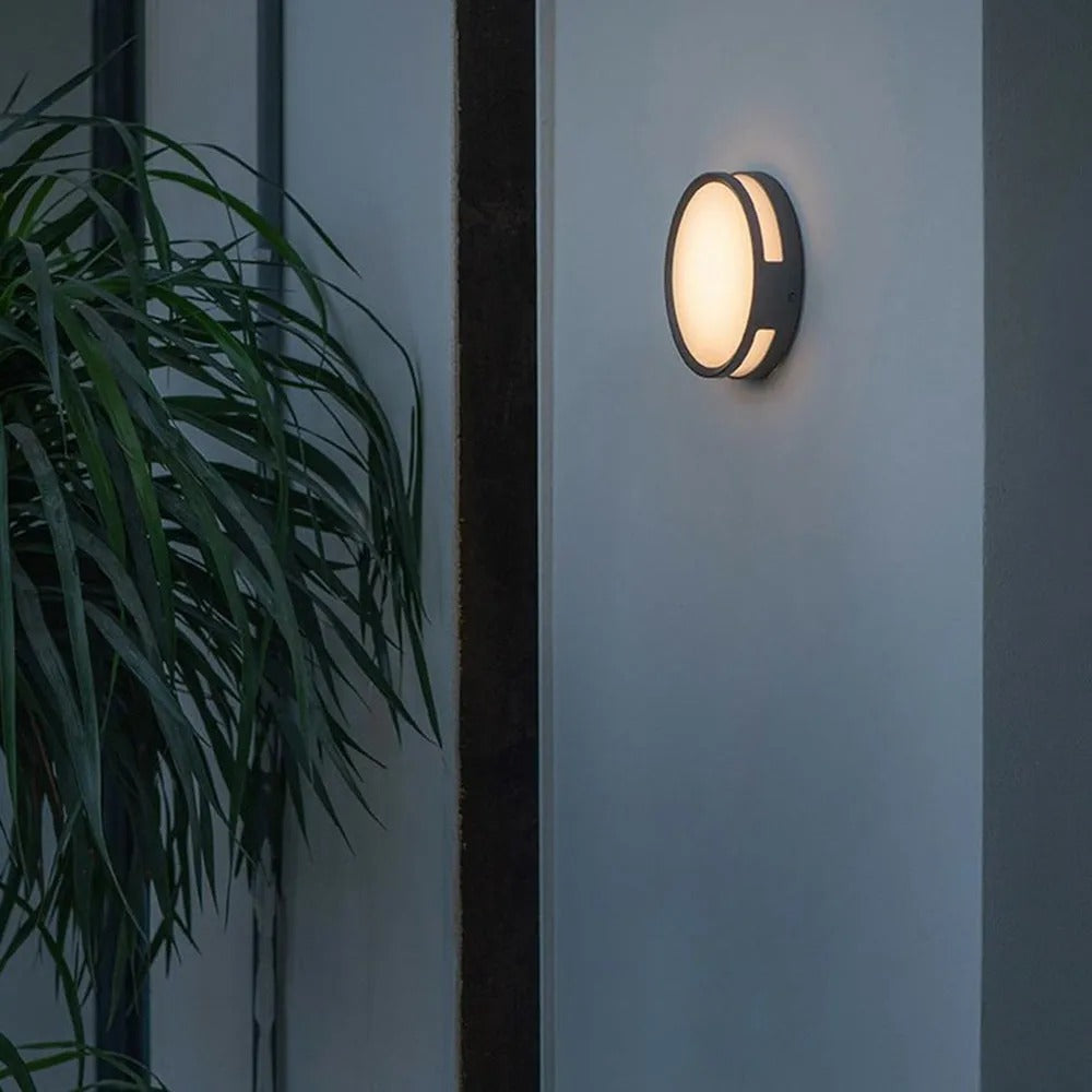 Ray Modern Round Metal Acrylic Outdoor Waterproof Wall Lamp