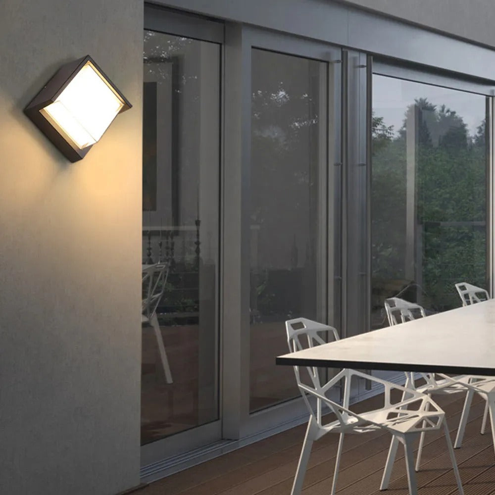 Ray Modern Square Metal Outdoor Wall Lamp - Letslighting