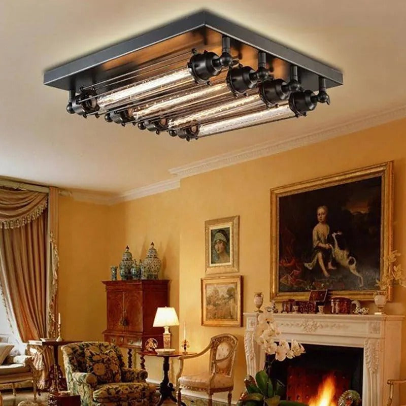 EpochVintage Tubed Flush Mount Ceiling Light Living Room - Letslighting