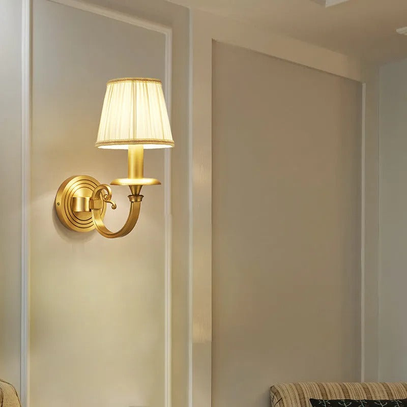 Silva Decorative Indoor Wall Lamp Fabric Living Room Bedroom - Letslighting