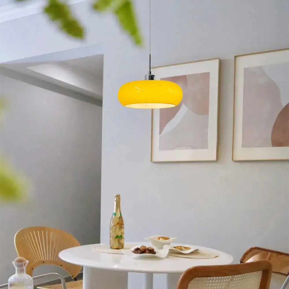 Valentina Bread Shape Glass Pendant Light Retro