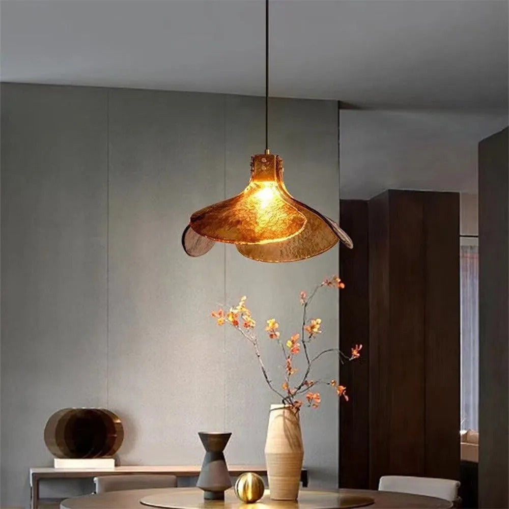 Arisha Handmade Retro Glass Pendant Light, Four-Leaf Flower - Letslighting