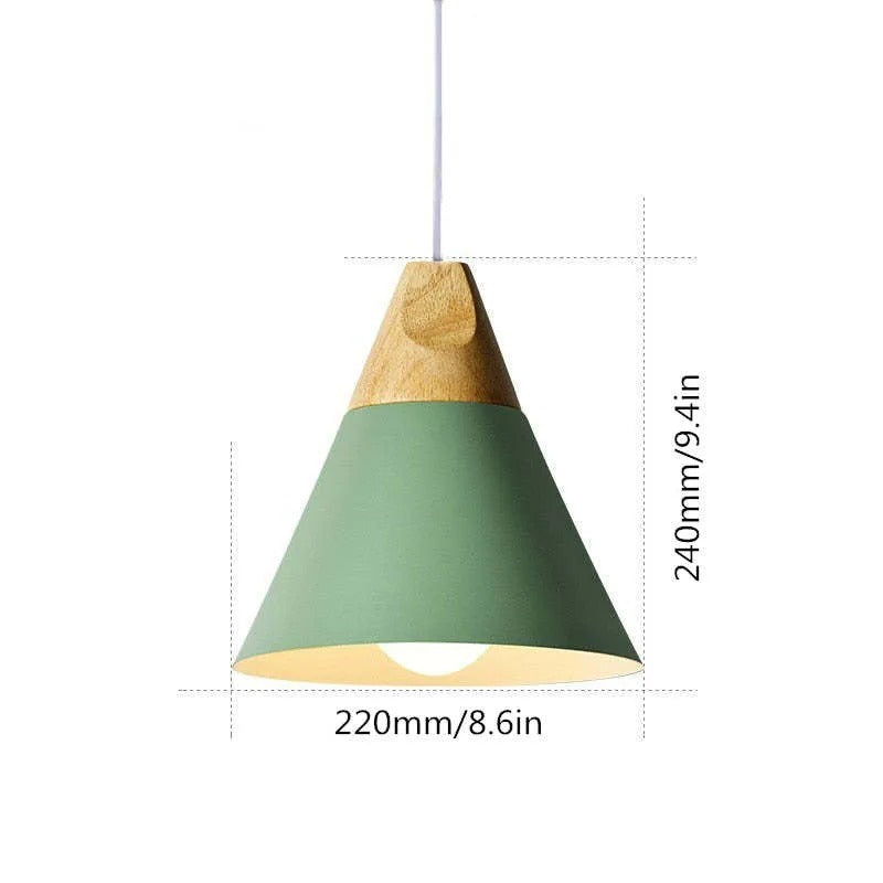 Valentina Multi-Shaped Wood And Pendant Light, 6 Colors - Letslighting