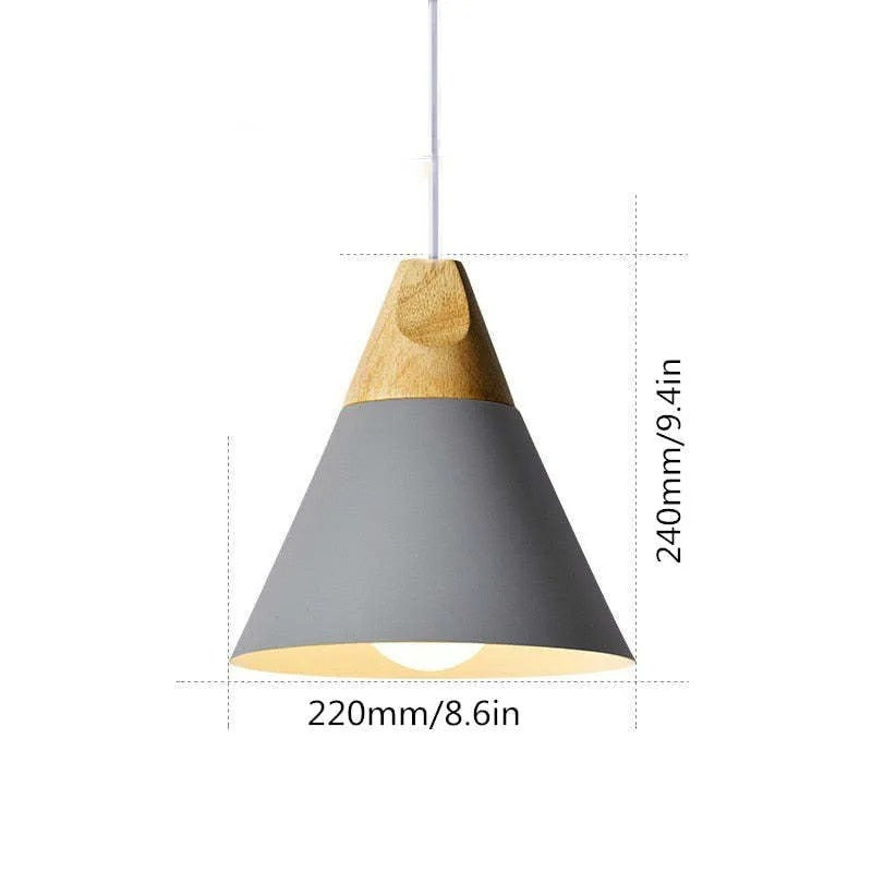 Valentina Multi-Shaped Wood And Pendant Light, 6 Colors - Letslighting