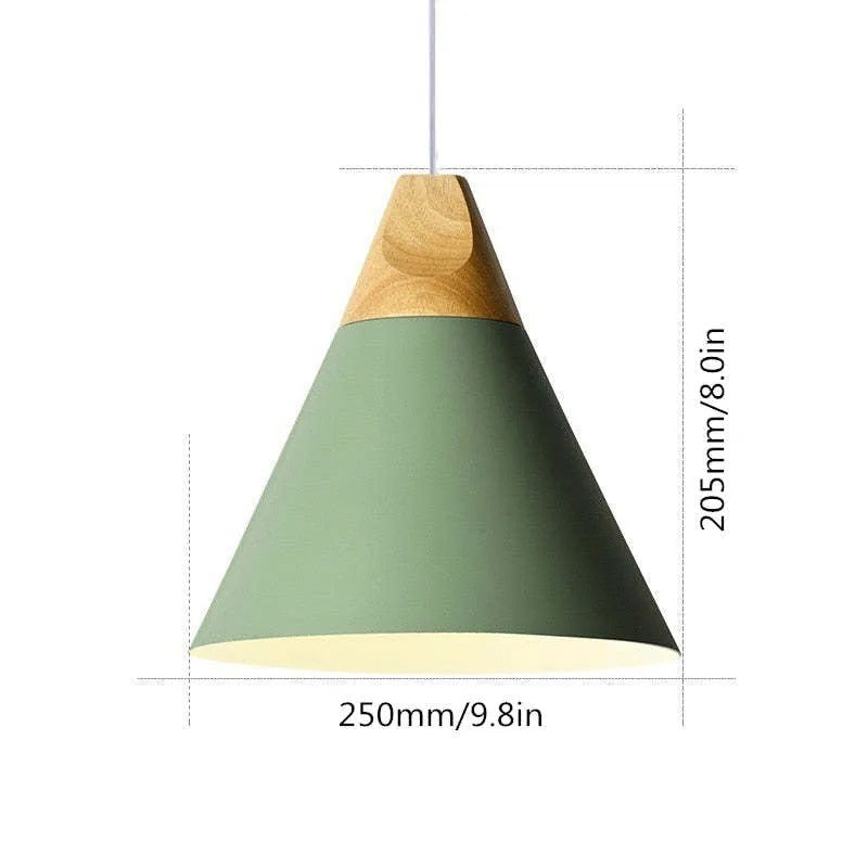 Valentina Multi-Shaped Wood And Pendant Light, 6 Colors - Letslighting