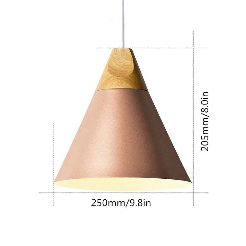 Valentina Multi-Shaped Wood And Pendant Light, 6 Colors - Letslighting