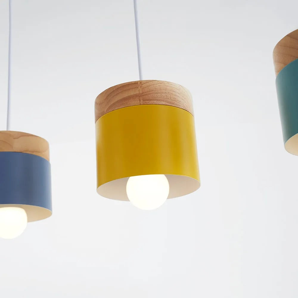 Valentina Modern Can Shape /Wood Pendant Light - Letslighting