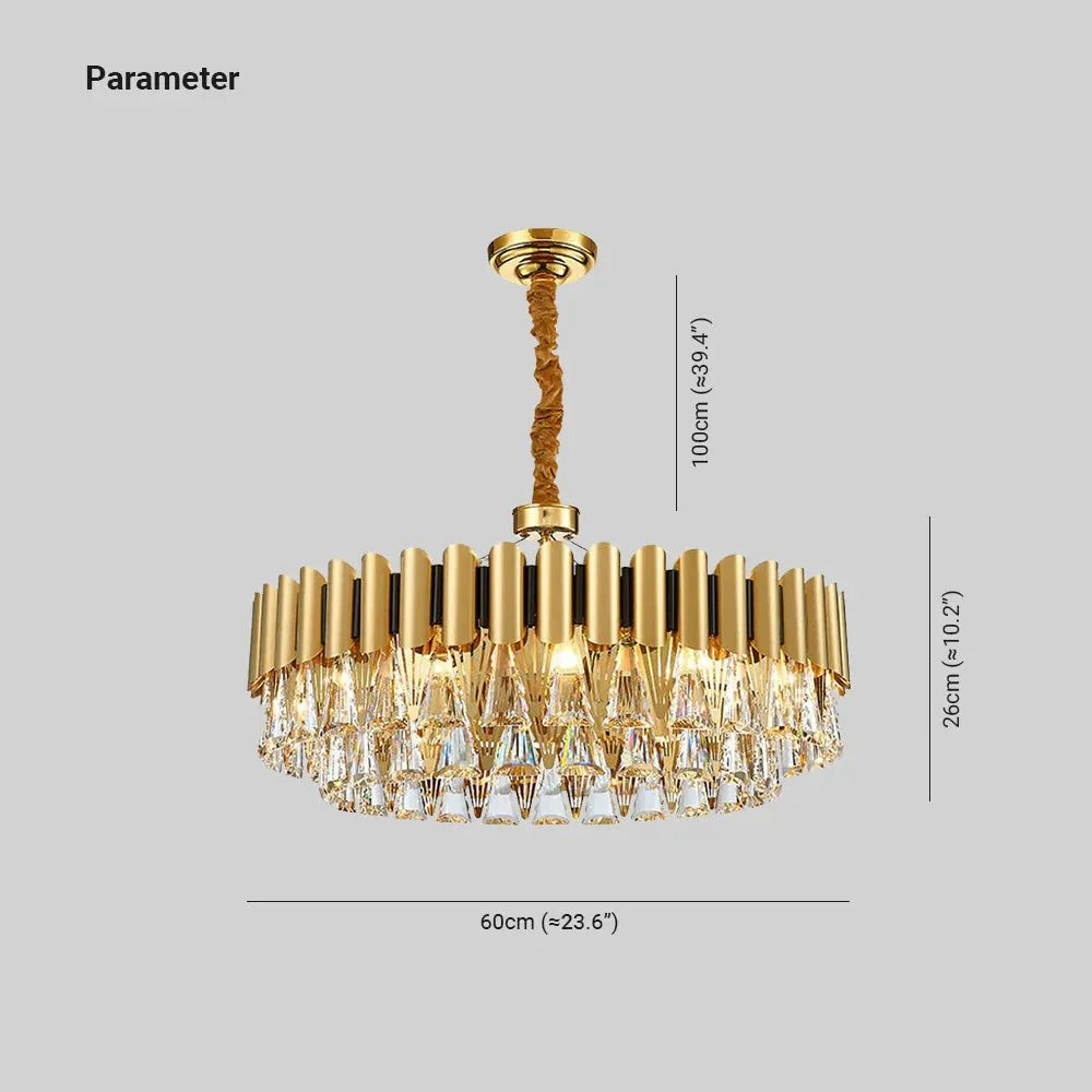 Kristy Postmodern Nordic Round Crystal Chandelier
